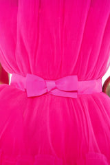 Hot Pink A Line Short Puffy Tulle Party Dress Cocktail Dresses