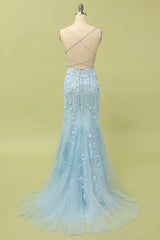 Mermaid Long Prom Dress Backless Evening Dress