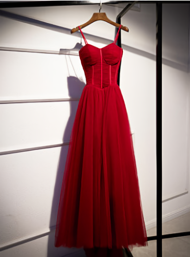 Spaghetti Straps Prom Dress, Newest Prom Dress, Chiffon Prom Dress, A Line Prom Dr Long Prom Dress, Evening Dress
