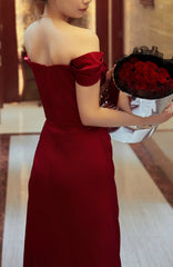 Off-Shoulder Plain A-Line Evening Gown Long Corset Prom Evening Formal Dresses