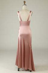 Prom Dress Ballgown, Blush Prom Dresses, Asymmetrical Boho Bridesmaid Dress