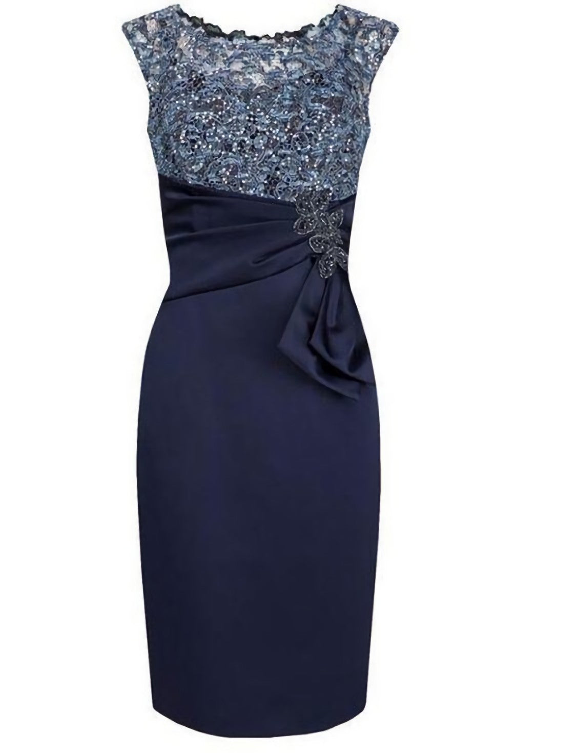 Navy Blue Mother Of The Bride Dresses, With Lace Prom Dress