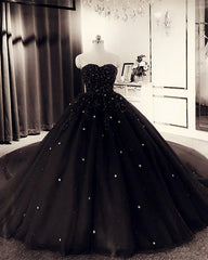 Black Quinceanera Ball Gown Dresses, Prom Dresses
