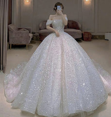 Amazing Tulle Sequins Ball Gown Dress, Formal Prom Dress