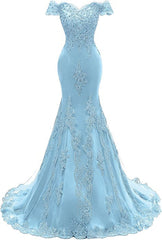 Womens V Neckline Mermaid Lace Long Prom Gown
