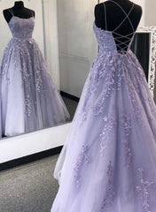 Purple Prom Dress, Lace Evening Dress, Formal Dress