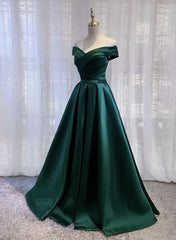 Prom Dresses, Satin Off The Shoulder Evening Gown Long