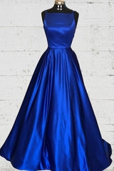 Royal Blue Prom Dress, Prom Dresses, Pageant Dress, Evening Dress, Dance Dresses, Graduation School Party Gown