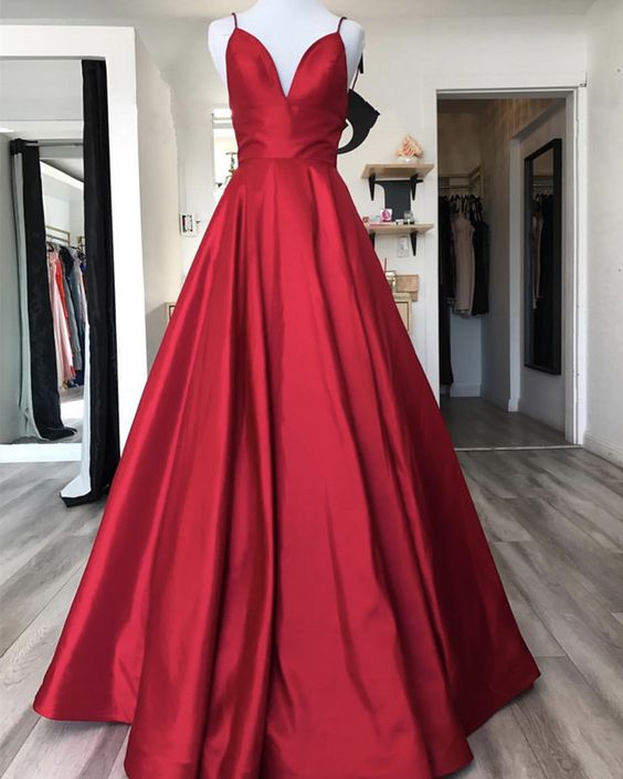 Red Prom Dresses, Red Ball Gowns Red Evening Dress, Long Formal Dress, Long Evening Gowns