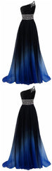 New Arrival One Shoulder Beaded Long Prom Dress, Custom Made Women Party Gowns